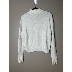 American eagle outfitters sweater cropped mock neck taupe/grey nwt medium